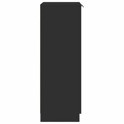 Shoe Cabinet Black 59x35x100 cm Engineered Wood
