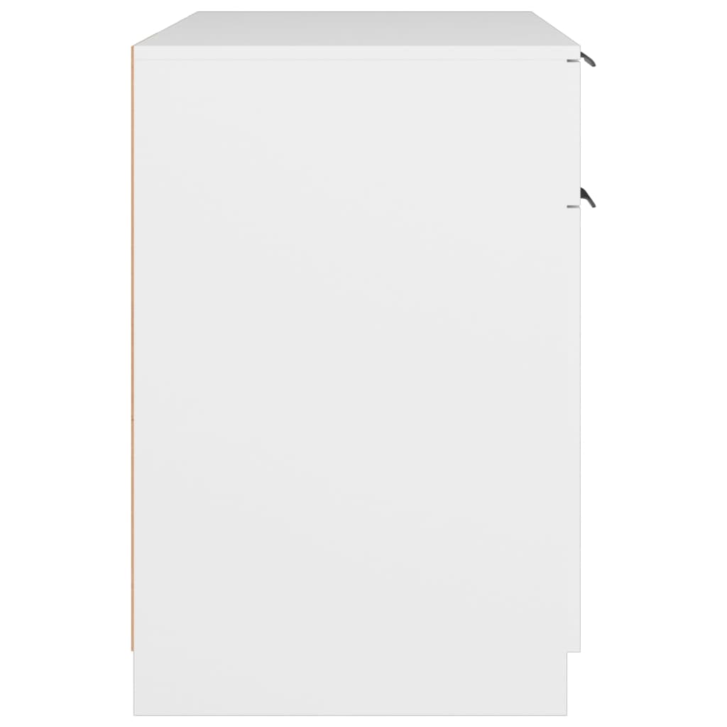 vidaXL Desk White Engineered wood 39.4 x 19.7 in Desk Rectangular