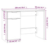 Desk White 39.4"x19.7"x29.5" Engineered Wood