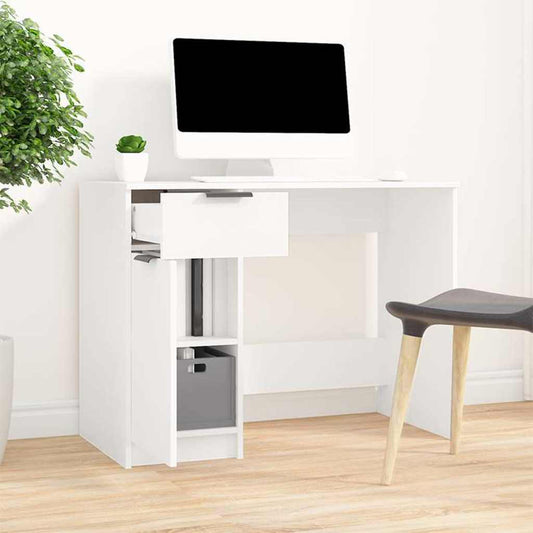 Desk | White | Engineered wood | 100x50 cm | Desk | Rectangular
