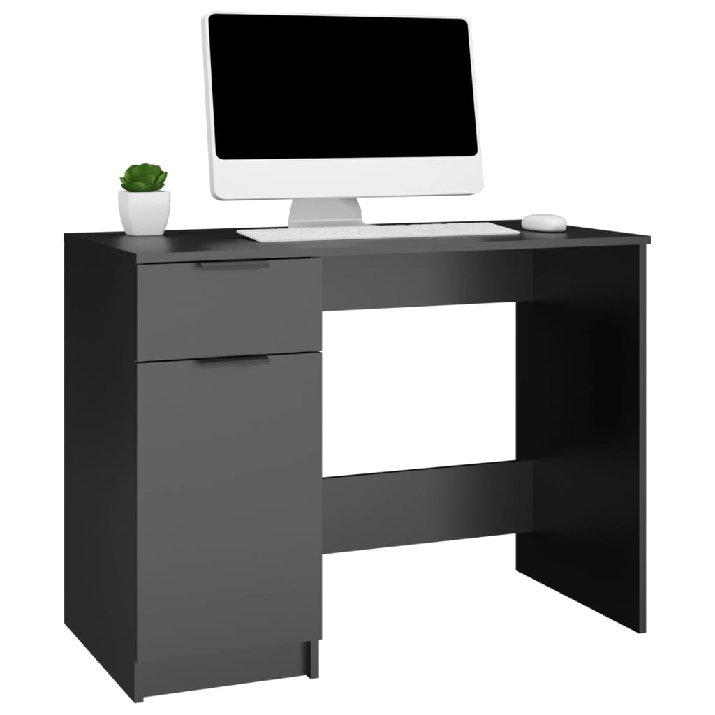 Desk Black 39.4"x19.7"x29.5" Engineered Wood