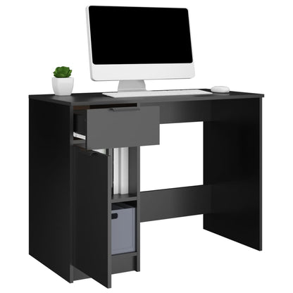 Desk Black 39.4"x19.7"x29.5" Engineered Wood