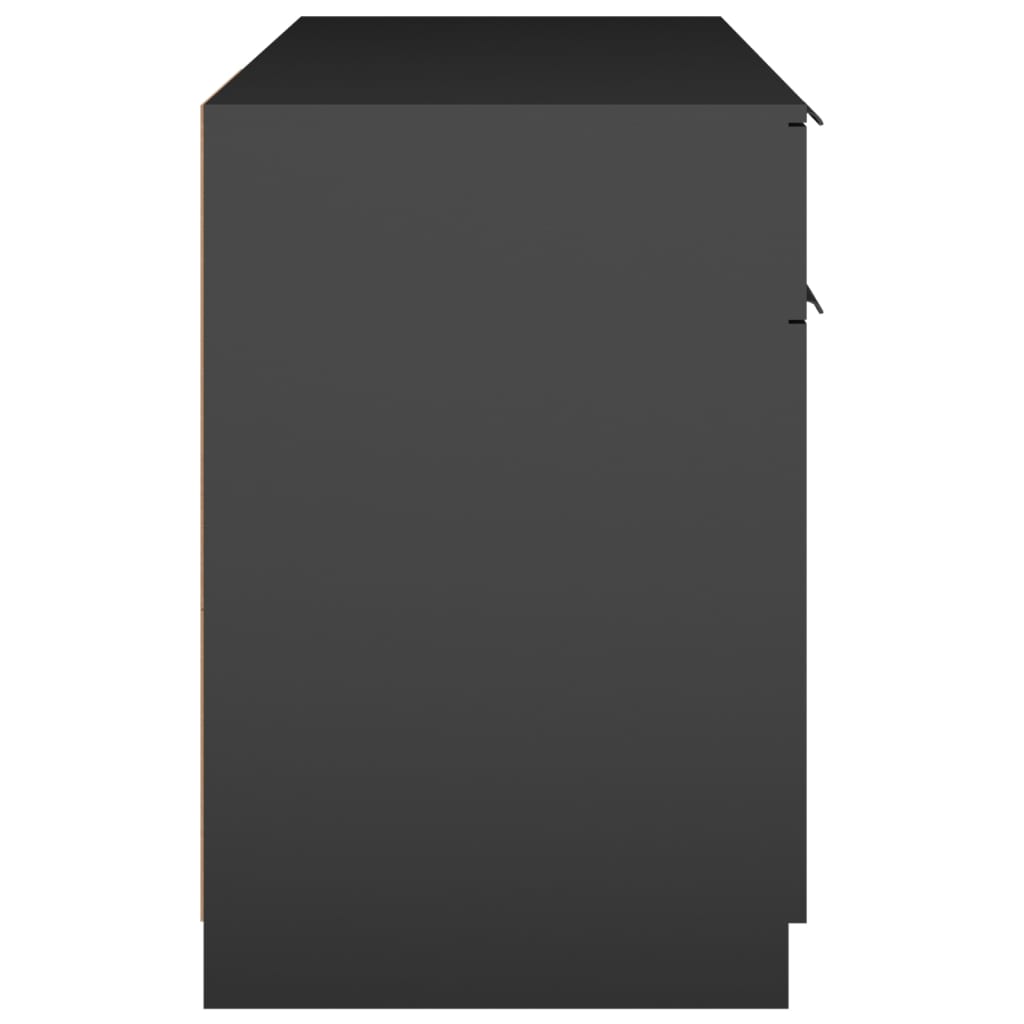 Desk Black 39.4"x19.7"x29.5" Engineered Wood