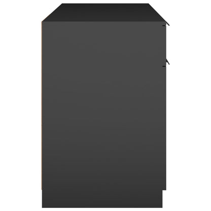 Desk Black 39.4"x19.7"x29.5" Engineered Wood