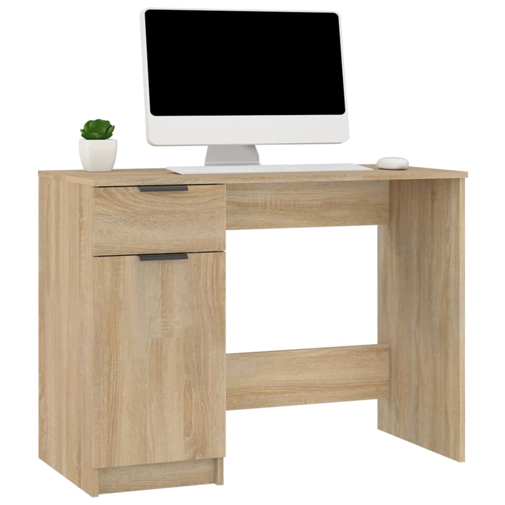 Desk Sonoma Oak 100x50x75 cm Engineered Wood
