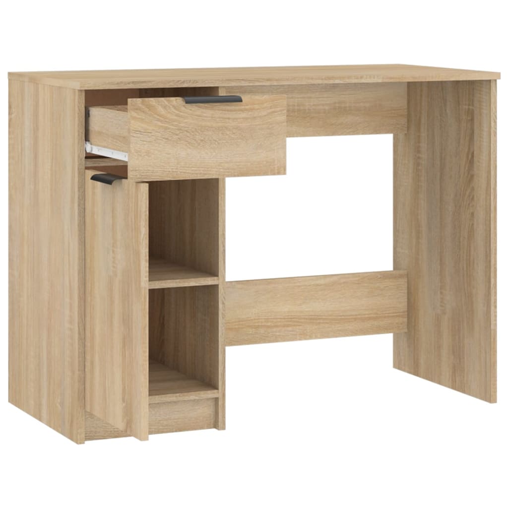 Desk Sonoma Oak 100x50x75 cm Engineered Wood