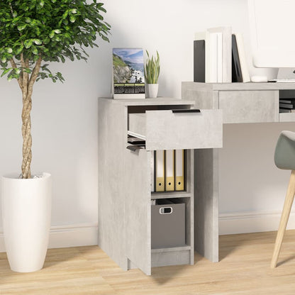 Desk Cabinet | Concrete grey | Engineered wood | Compact | Desk Cabinet