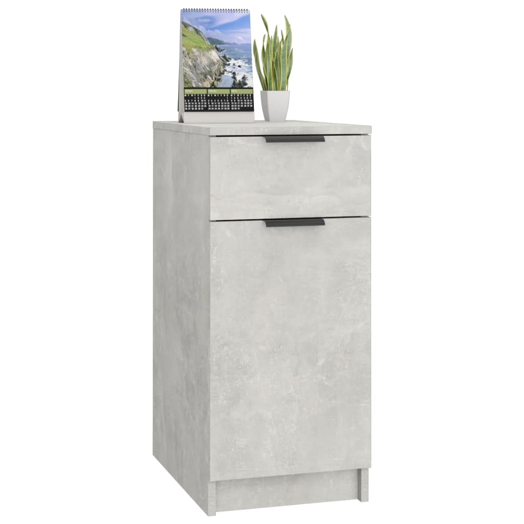 Desk Cabinet | Concrete grey | Engineered wood | Compact | Desk Cabinet