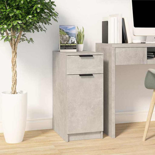 Desk Cabinet Concrete Grey 33.5x50x75 cm Engineered Wood