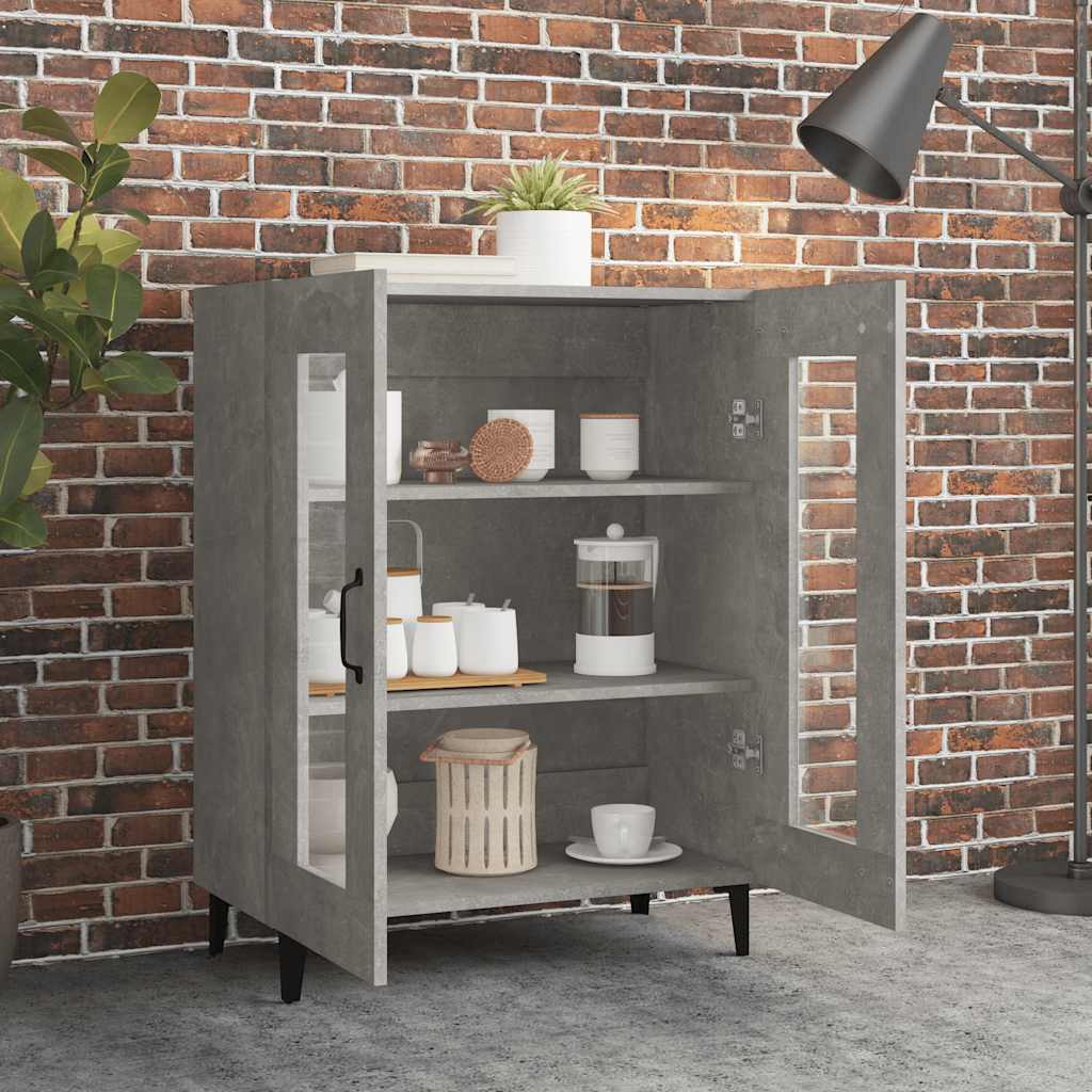 Sideboard Concrete Grey 69.5x34x90 cm Engineered Wood
