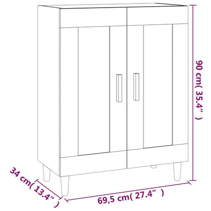 Sideboard Sonoma Oak 69.5x34x90 cm Engineered Wood