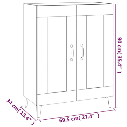 Sideboard White 69.5x34x90 cm Engineered Wood