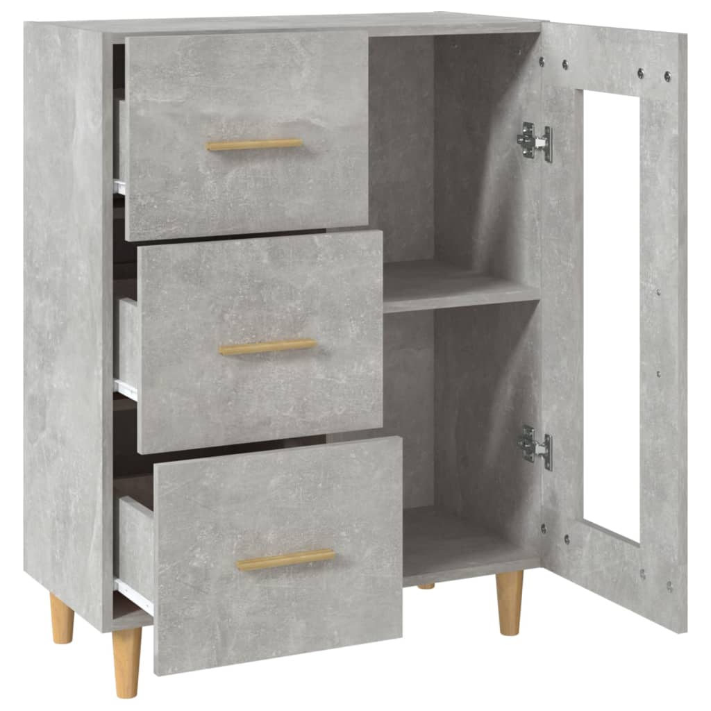 Sideboard Concrete Grey 69,5x34x90 cm Engineered Wood