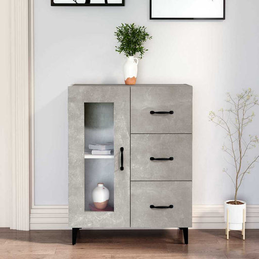 Sideboard Concrete Grey 69.5x34x90 cm Engineered Wood