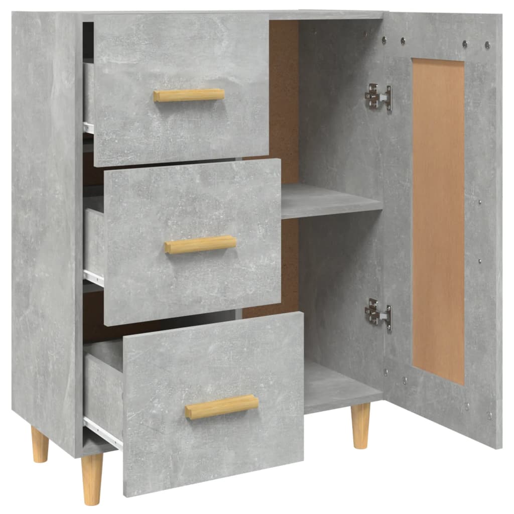 Sideboard Concrete Grey 69.5x34x90 cm Engineered Wood