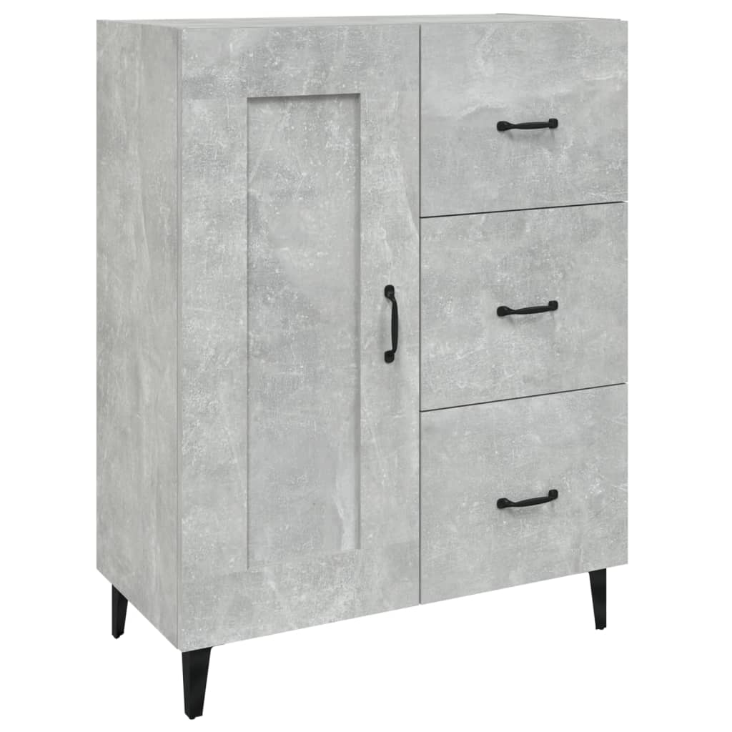 Sideboard Concrete Grey 69.5x34x90 cm Engineered Wood