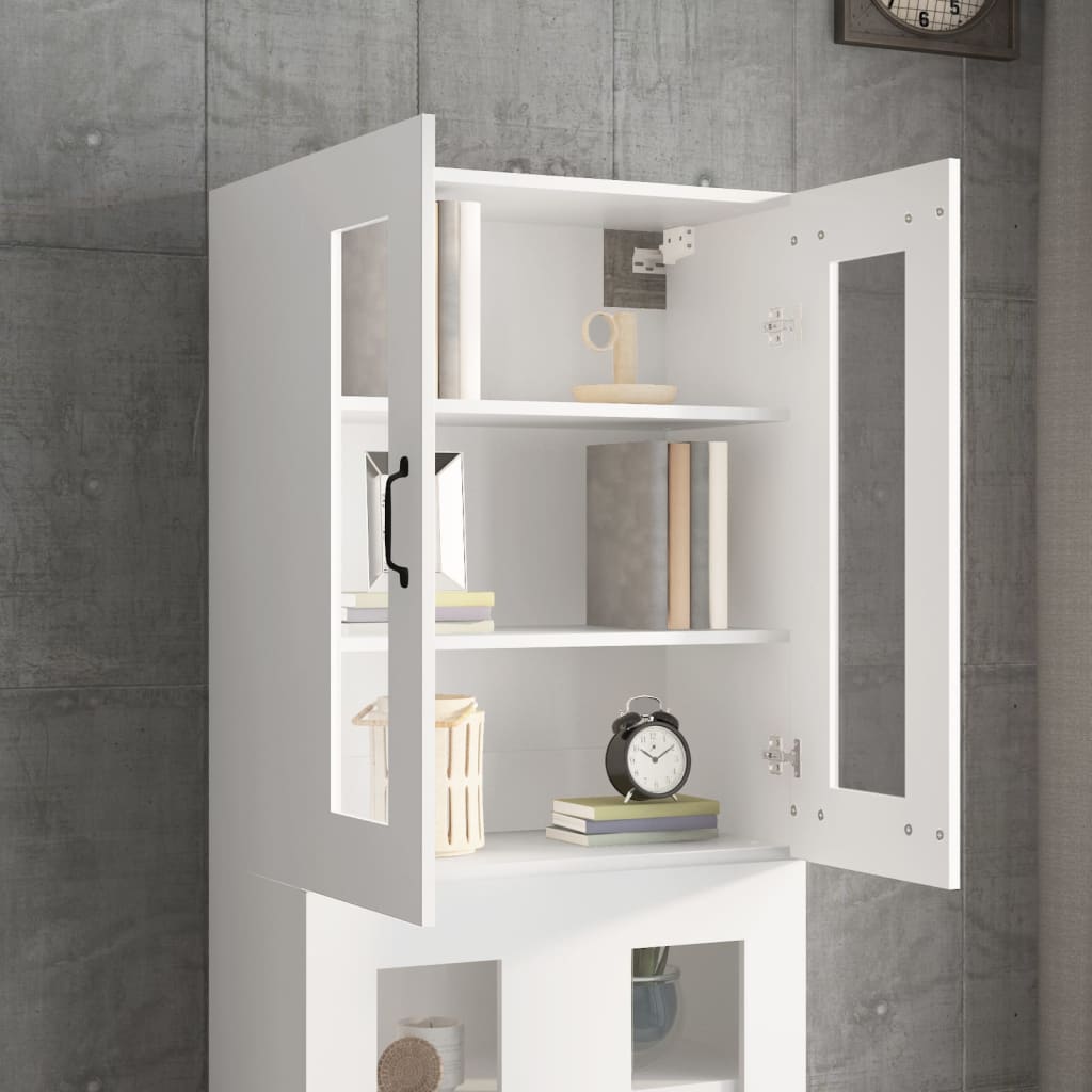 Hanging Wall Cabinet White 69,5x34x90 cm