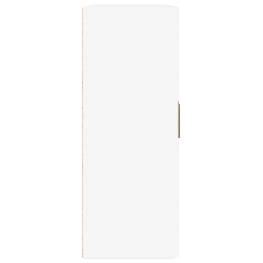 Wall Cabinet High Gloss White 69.5x32.5x90 cm Engineered Wood