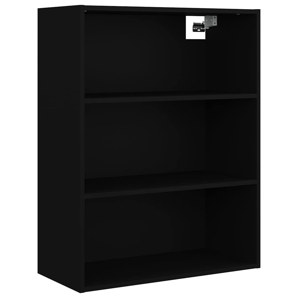 Hanging Wall Cabinet | Black | Engineered Wood | Rectangular | Minimalist