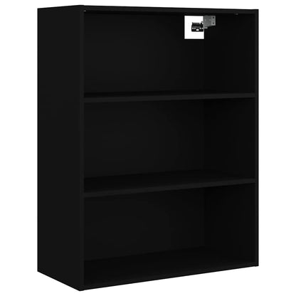 Hanging Wall Cabinet | Black | Engineered Wood | Rectangular | Minimalist