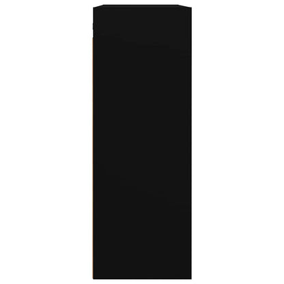 Hanging Wall Cabinet | Black | Engineered Wood | Rectangular | Minimalist