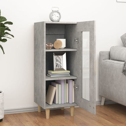Sideboard Concrete Grey 34.5x34x90 cm Engineered Wood