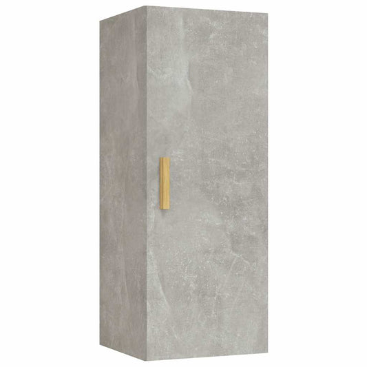 Wall Cabinet | Concrete grey | Engineered wood | 90 cm height