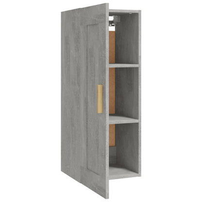 Wall Cabinet Concrete Grey 35x34x90 cm Engineered Wood