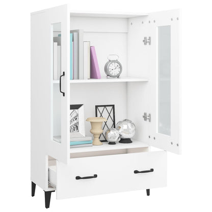 Highboard White 70x31x115 cm Engineered Wood