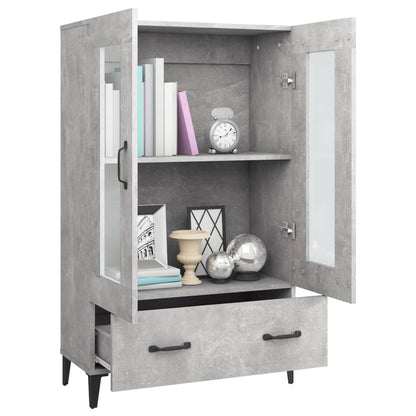 Highboard Concrete Grey 70x31x115 cm Engineered Wood