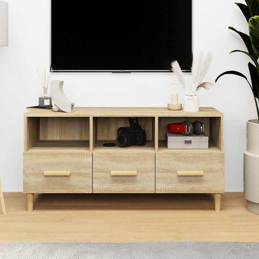 Tv Cabinet | Sonoma oak | Engineered wood | 102 x 36 x 50 cm | Tv Cabinet