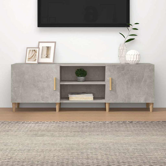 TV Cabinet Concrete Grey 150x30x50 cm Engineered Wood