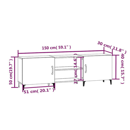 Tv Cabinet | Concrete grey | Engineered wood | Large
