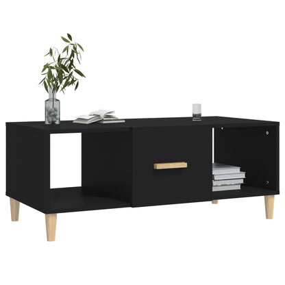 Coffee Table Black 102x50x40 cm Engineered Wood