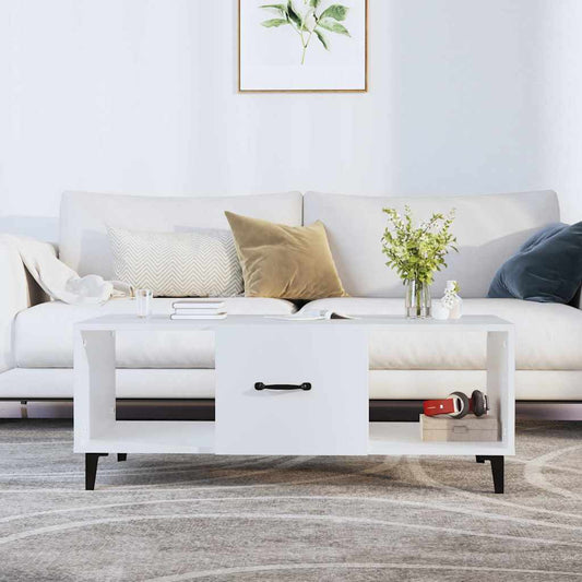 Coffee Table | White | Engineered wood | 102x50x40 cm | Coffee Table