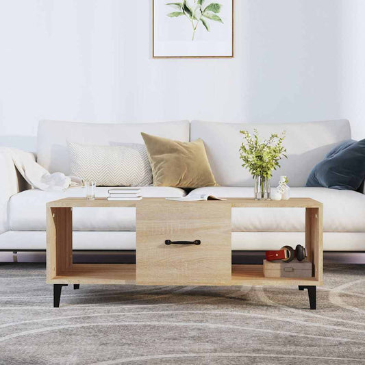 Coffee Table | Sonoma Oak | Engineered Wood | 102x50x40 cm | Coffee Table