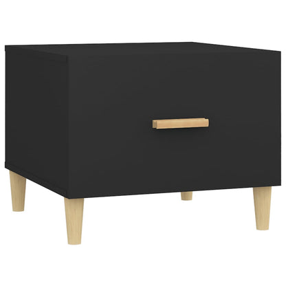 Coffee Table Black 50x50x40 cm Engineered Wood