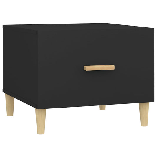Coffee Table Black 50x50x40 cm Engineered Wood