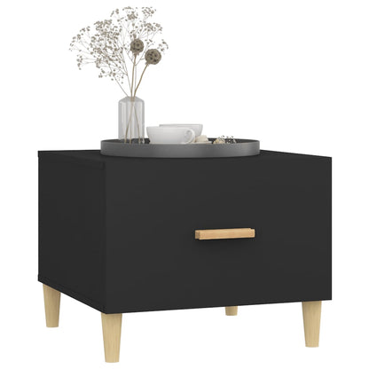Coffee Table Black 50x50x40 cm Engineered Wood