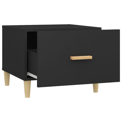 Coffee Table Black 50x50x40 cm Engineered Wood