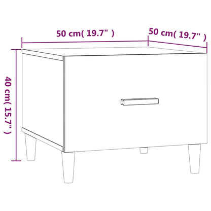 Coffee Table Black 50x50x40 cm Engineered Wood