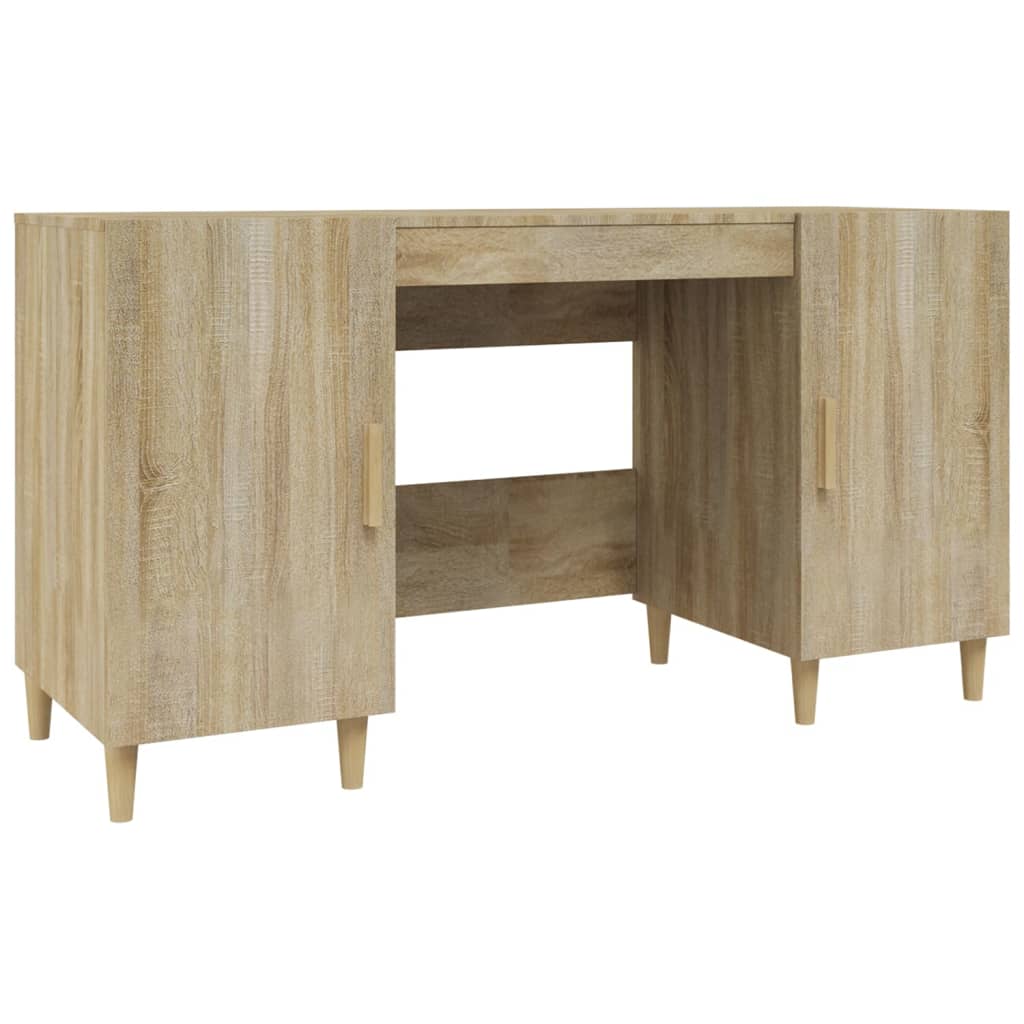 Desk Sonoma Oak 140x50x75 cm Engineered Wood
