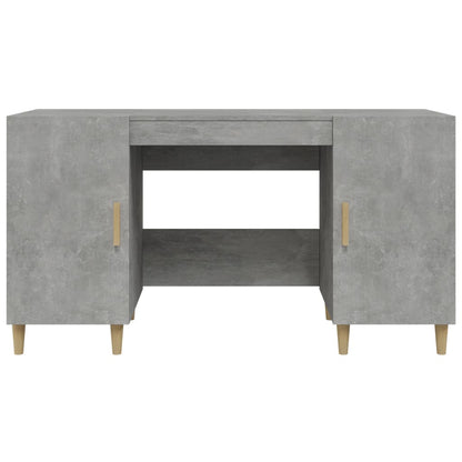 Desk Concrete Grey 140x50x75 cm Engineered Wood