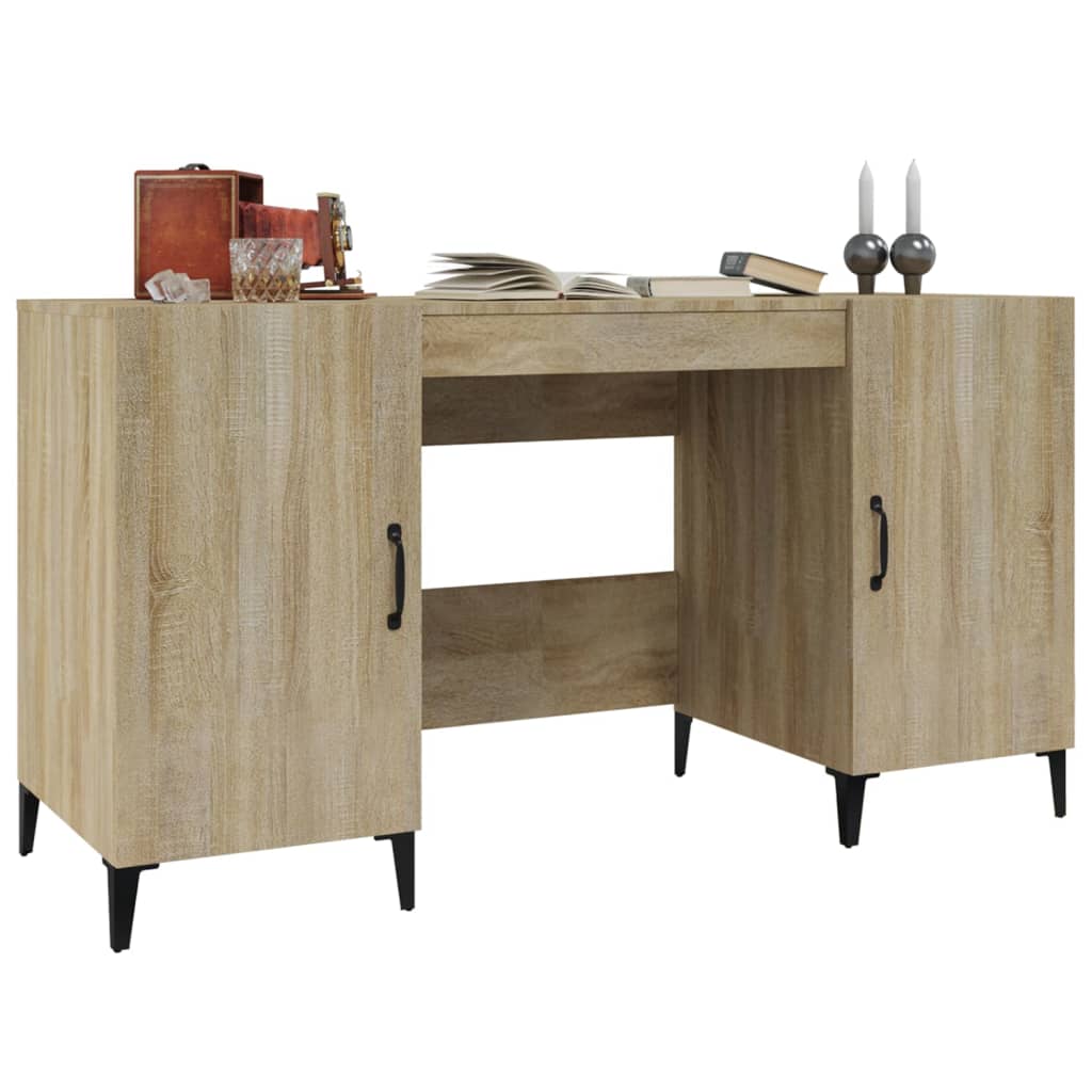 Desk Sonoma Oak 140x50x75 cm Engineered Wood