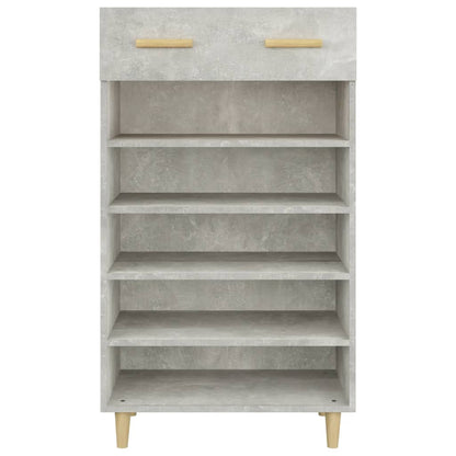 Shoe Cabinet Concrete Grey 60x35x105 cm Engineered Wood