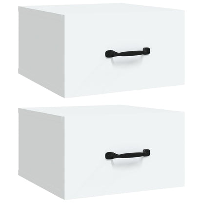 Wall-mounted Bedside Cabinets 2 pcs White 35x35x20 cm