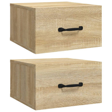 Wall-mounted Bedside Cabinets 2 pcs Sonoma Oak 35x35x20 cm