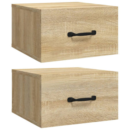 Wall-mounted Bedside Cabinets 2 pcs Sonoma Oak 35x35x20 cm