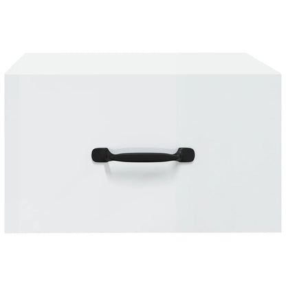 Wall-mounted Bedside Cabinet High Gloss White 35x35x20 cm