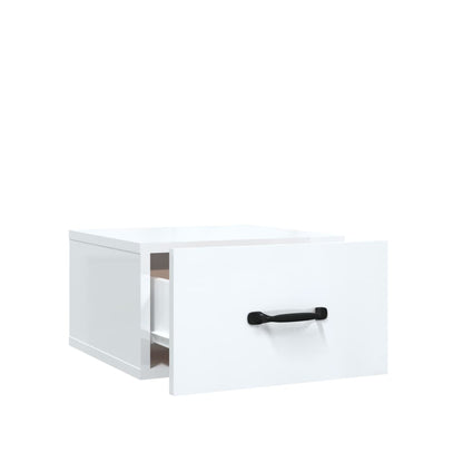 Wall-mounted Bedside Cabinet High Gloss White 35x35x20 cm